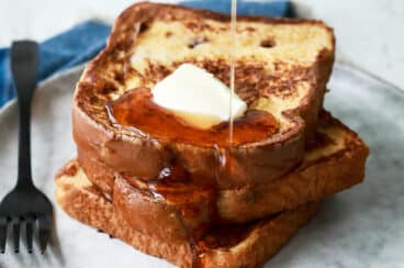 A plate of classic French toast.