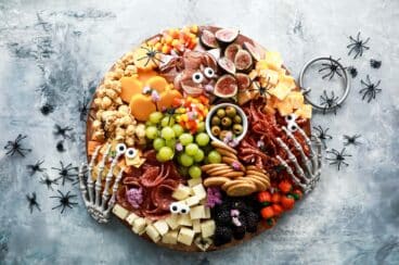 A Halloween charcuterie board.