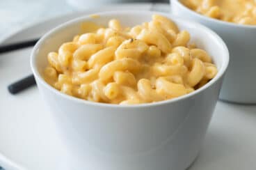 Bowls of homemade mac and cheese.