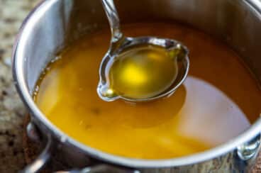 A pot of clarified butter.