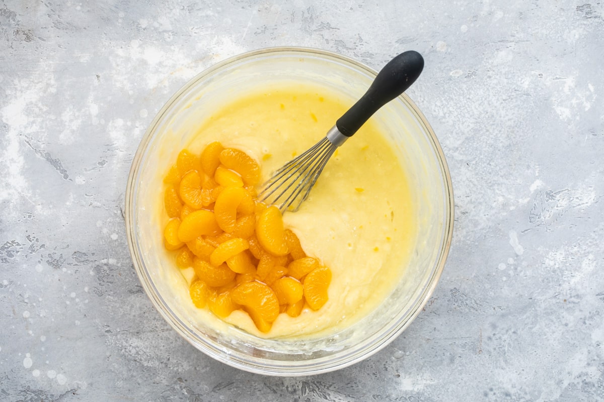 Pig Pickin' Cake batter in a bowl.