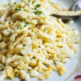A platter of spaetzle.