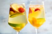 Two glasses of white sangria.